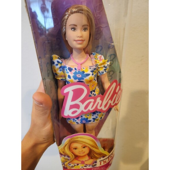 Down Syndrome Barbie Fashionistas Doll #208 Floral Dress Leg Braces NIB, NDSS - Picture 7 of 8
